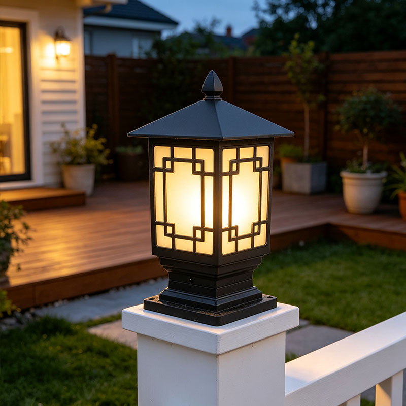 European Style Outdoor Fence Gate Pillar Lamp Waterproof Garden Summer Lamp Post Lights